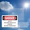 Signmission Safety Grounds Installed Remove Before Energizing Danger Sign, Plastic, 10in W x 7in L, 2PK OS-2PACK-DS-P-710-L-2295 - alternate 4